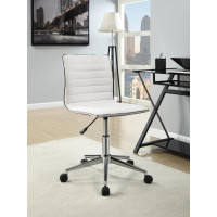 Coaster Furniture 800726 Adjustable Height Office Chair White and Chrome